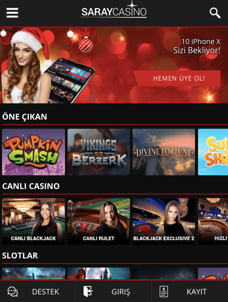 saraycasino mobil uygulama